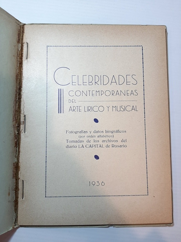 Antiguo Libro Opera Rosario Diario La Capital 1936 Ro 1430