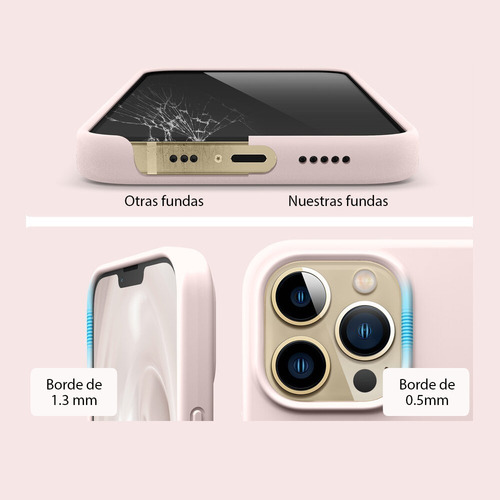 Imagen 4 de 10 de Funda Silicona Gamuza + Vidrio Full Para Todos iPhone 13