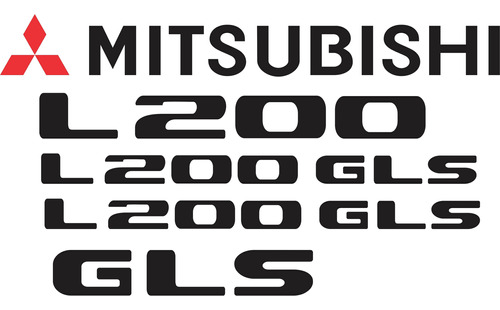 Kit Adesivos Emblemas Mitsubishi Pajero L200 Gls L20gls Fgc