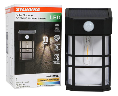 Sylvania 62407 - Linterna Solar Cuadrada Con Sensor Pir, Led