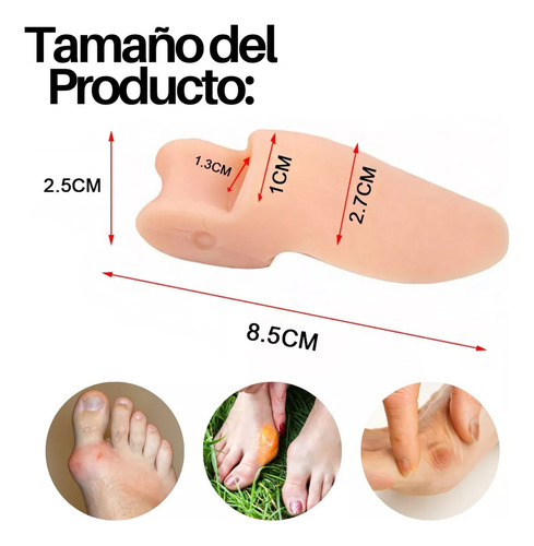 Corrector Separador Hallux Valgus Juanete Silicona 1par
