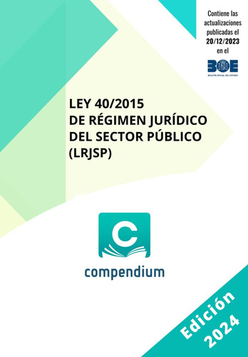 Libro: Ley De Régimen Jurídico Del Sector Público: (lrjsp) (