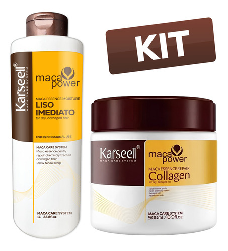 Kit Karseell Collagen Máscara E Progressiva Liso Imediato