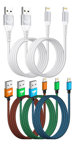 Cable De Carga Rápida Multicolor Para iPhone, Compatible Con