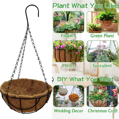 Cesta Con Revestimiento De Coco Cestas Colgantes Para Planta