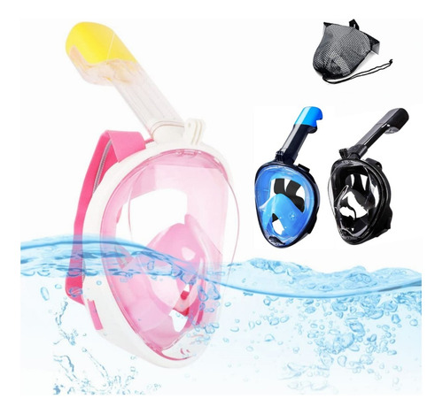 Máscara Snorkel Fullface Buceo Antiniebla Con Soporte Gopro