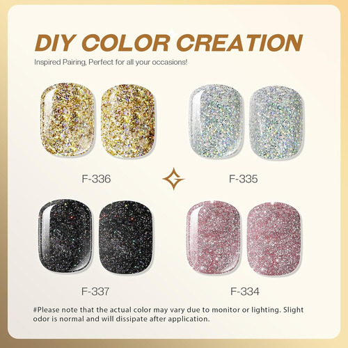 Juego De Esmalte De Uñas: Kit De Esmalte De Uñas Con Purpuri