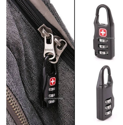 Imagen 5 de 6 de Nuevo Pack - 2 Candados Bolso, Mochila, Maleta, Colores