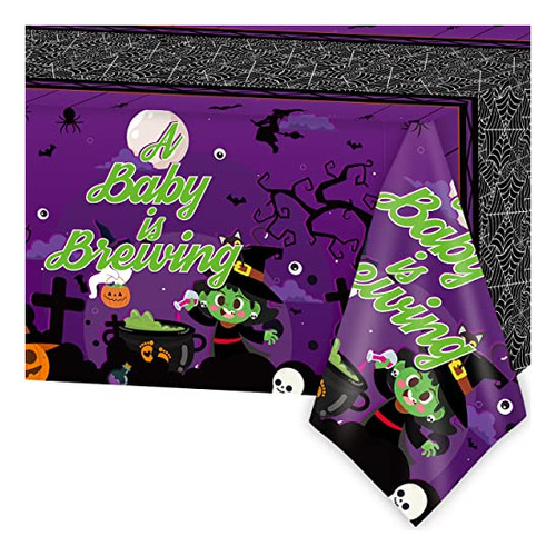 Caja De Halloween 3pcs Green Spider Web Tablecloth P7h9g