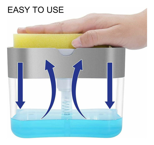 Dispensador De Jabón Para Platos Con Soporte Para Esponjas (