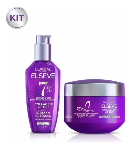 Kit Elseve Colágeno Lifter Leave-in + Máscara - R$ 88