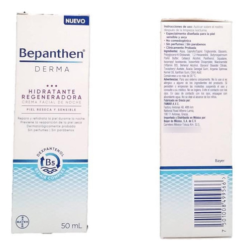 Crema Facial De Noche. Bephanten 