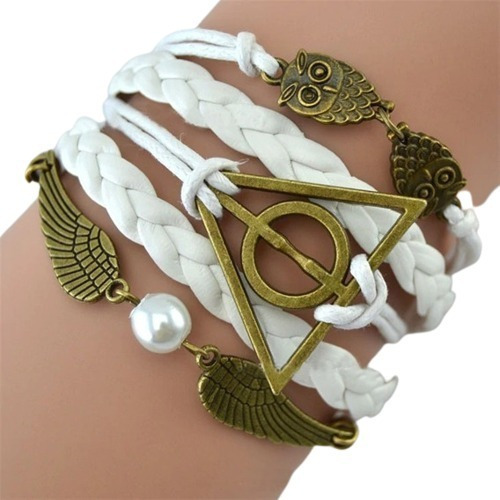 Pulsera Harry Potter Reliquias De La Muerte, Snitch, Búho