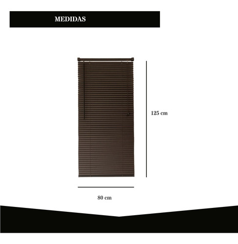 Cortina Pvc Marron Angosta 80x125
