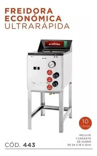 Freidora Económica Ultra Rapida Sol Real 10l Gas Envasado