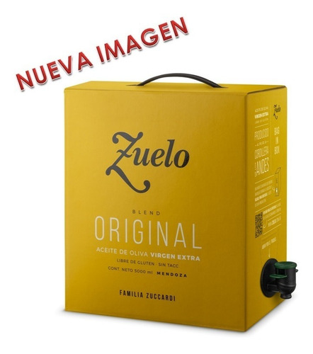Imagen 1 de 2 de Aceite Oliva Extra Virgen Zuelo 5 Litros Zuccardi