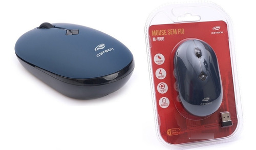 Imagem 1 de 5 de Mouse Óptico Wireless Sem Fio 1600dpi Clique Silencioso