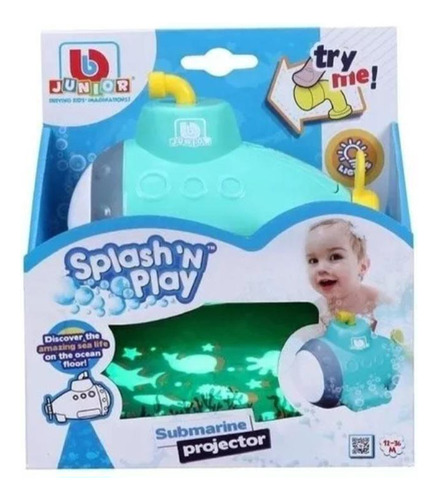 Juguete Submarino De Baño Proyector Bañera Luces Bb Junior