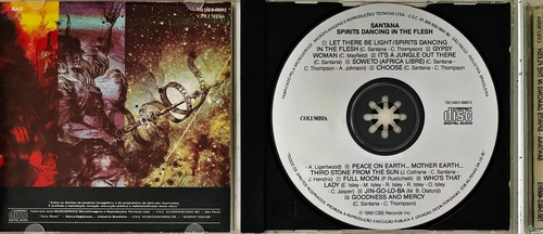 Cd Santana Spirits Dance In The Flash 1990 1ª Ed - C2