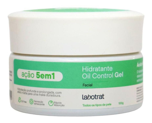 Gel Hidratante Facial Oil Control Labotrat 100ml Ação 5 Em 1