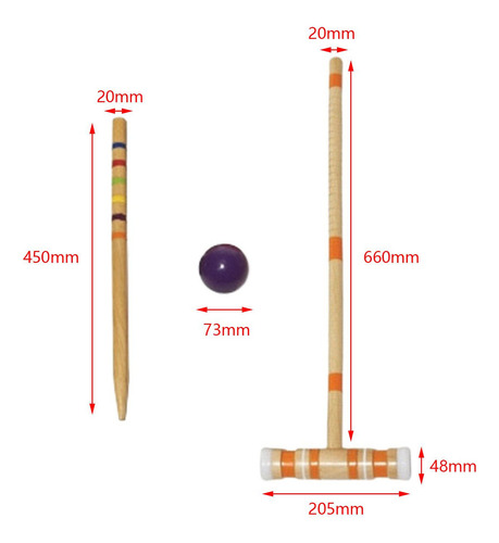 Conjunto De Jogos De Croquet Para Gramado, Conjunto De