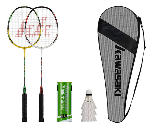 2 Raqueta Badminton Para Entrenamiento Deporte 3 Pluma