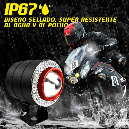 Par De Luces Auxiliares De Moto 5 Modos Con Estrobo Rgb