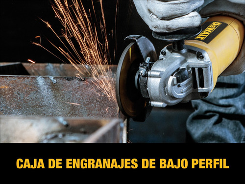 Esmeriladora angular DeWalt DWE4010 de 50 Hz/60 Hz color amarillo 700 W 120 V + accesorio