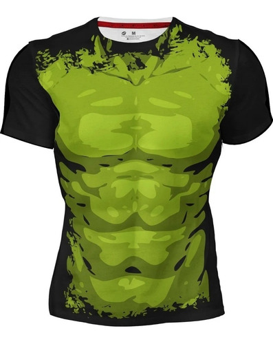 Playera Sublimada Pecho Verde Musculos