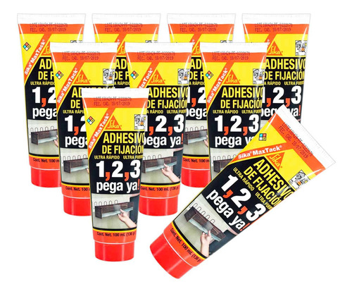 Adhesivo De Fijación Sika 403168 Maxtack 1,2,3 100ml 12pzs