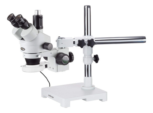 Amscope Sm-3tz-54s Microscopio De Zoom Estéreo Trinocular . Color Blanco