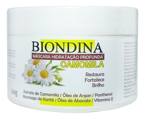 Máscara Hidratação Profunda Anaconda Biondina Camomila 200g