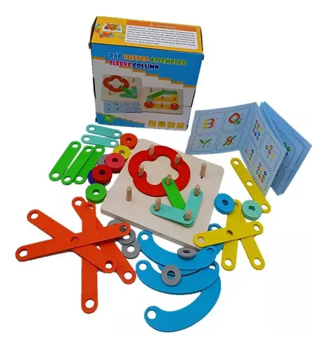 Juego Madera Geométrico Bar Shaped Montessori Geoplano Neo