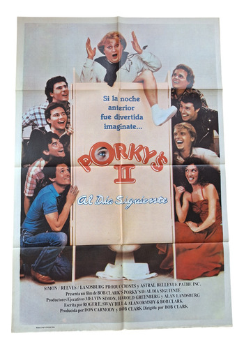 Antiguo Afiche Cine Porky's Ii Al Día Siguiente (Usado)