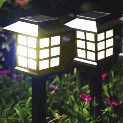 Luminaria Espeto Energia Solar Kit 4 Unid Jardim Iluminação