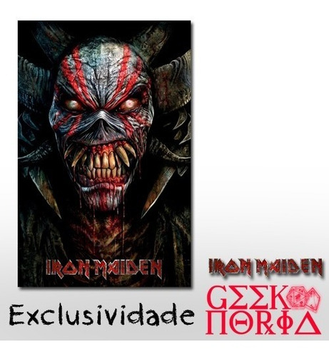 Imagem 1 de 1 de Placa Decorativa Rock - Iron Maiden Senjutsu