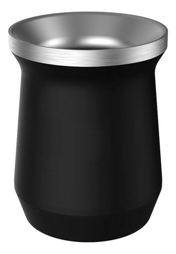 Mate De Acero Inoxidable 230 Ml Negro Selecta Liso