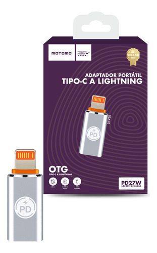 Adaptador Otg Tipo C A Lightning Negro Motomo Adapt11