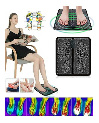 Tapete Pulso Elétrico Pés Ems Almofada Magnético Relaxante