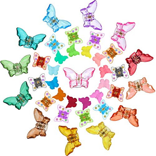 36 Piezas De Colores Mariposa Pinzas Cabello Mini Marip...