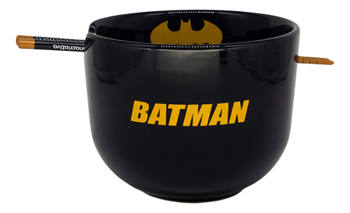 Bowl Com Hashi Batman Dc Comics - Zona Criativa Cor Preto Liso