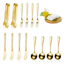 Comprar 24 Peças Kit Jogo De Talheres Conjunto Faqueiro Inox Dourado Domma Talheres Inox 304 Dourado
