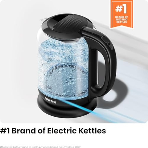 Tetera Con Jarra De Cristal Eléctrico De 1.7 Litros
