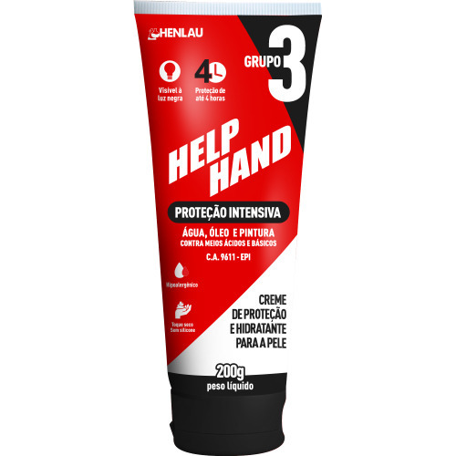 Creme Protetor Para Mãos Help Hand Grupo 3 Luva Quimica 10un