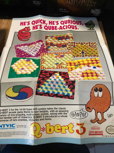 Q Bert 3 Snes Super Nintendo Poster