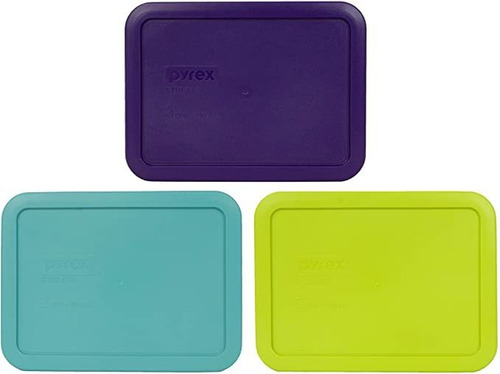 Pyrex 7210-pc 3 Tazas (1) Púrpura (1) Turquesa (1) Verde Eda