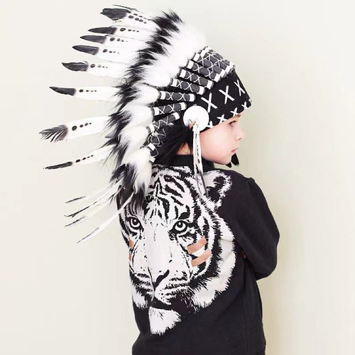 Sombrero De Plumas De Jefe Indio Nativo Americano 2025