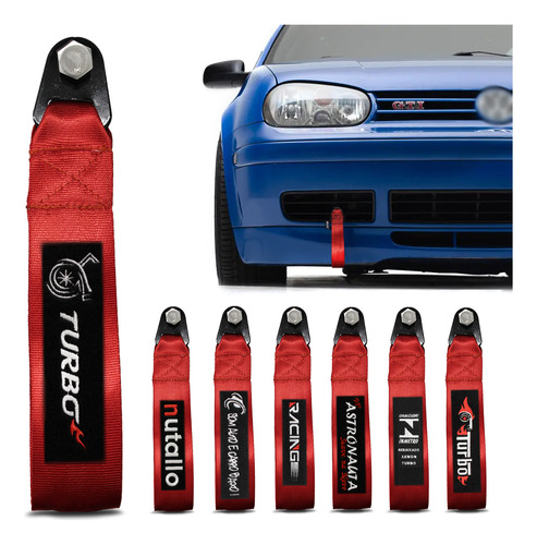 Kit Tow Strap Fita Cinta De Reboque Colorida Racing Turbo