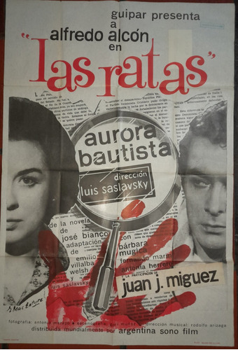 Afiche Original-las Ratas- Alfredo Alcon-aurora Bautista