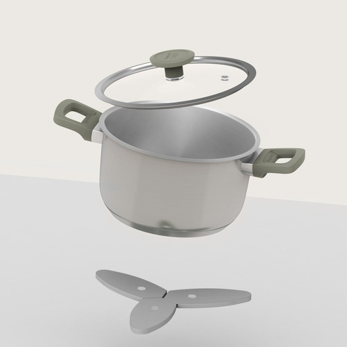 Posafuente Magnetico Plegable Berghoff Balance Color Gris